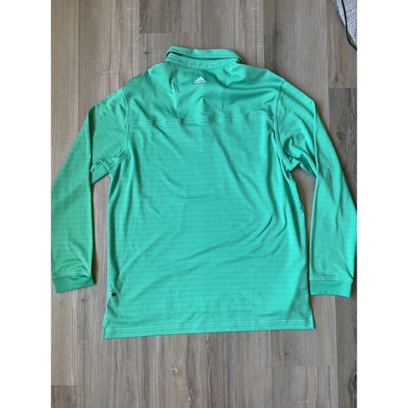 Adidas Climacool Formotion Mens XL Golf Long Sleeve Polo Shirt Lime Green Tennis - Picture 7 of 13
